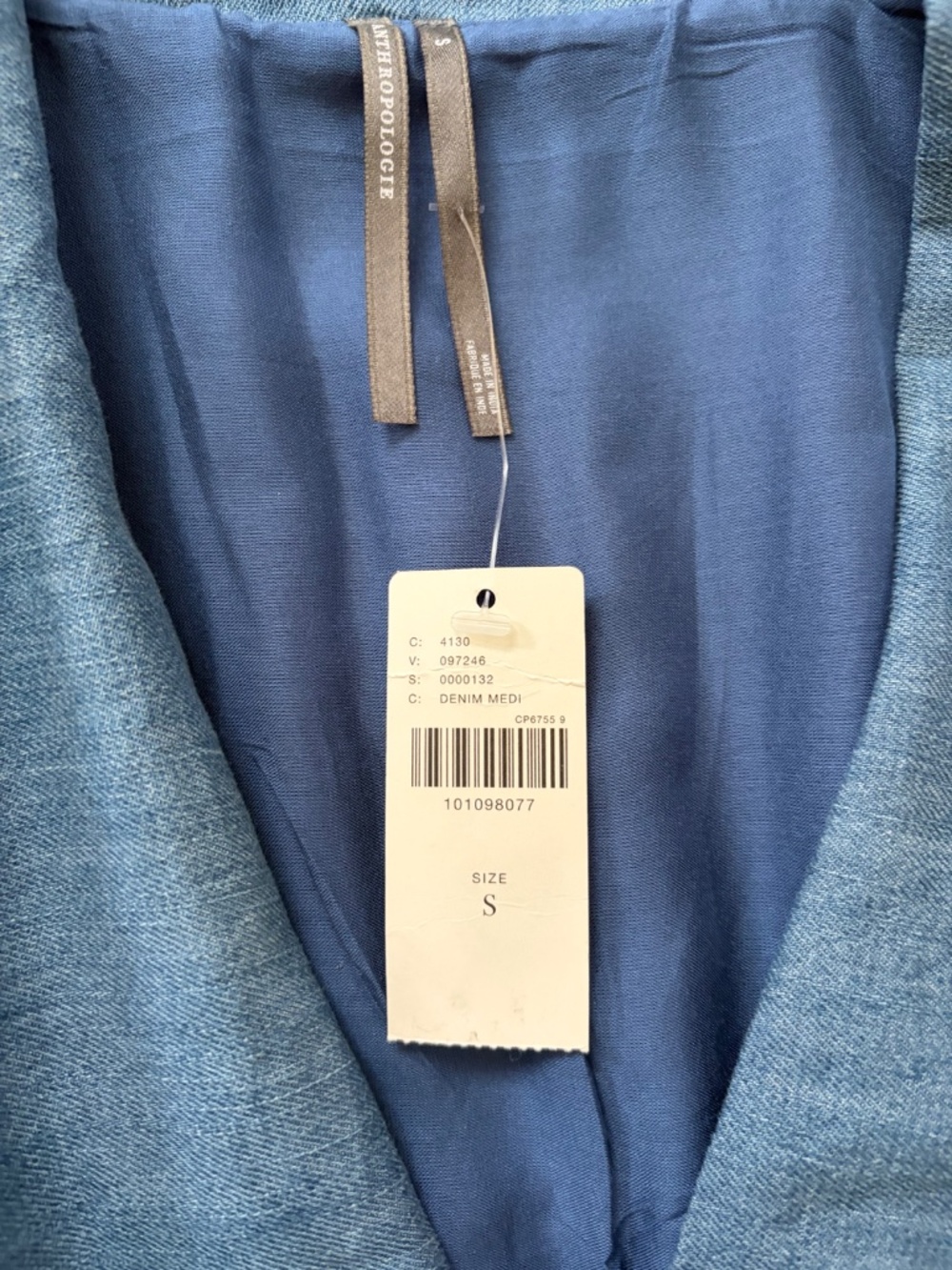 Anthropologie Tommie Eyelet Denim Dress NWT - Picture 4 of 4